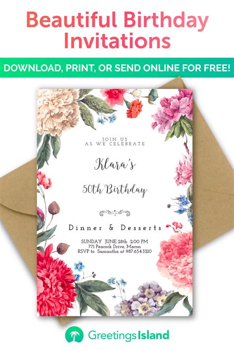 create a birthday invitation free